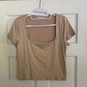 Wilfred Tan Square Neck Blouse